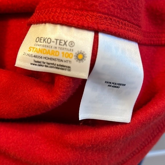 Lands End Red Polar Tech Long Sleeve 1/4 Zip fro T Jacket Women’s Medium - Picture 9 of 9